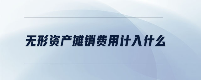 無(wú)形資產(chǎn)攤銷費(fèi)用計(jì)入什么
