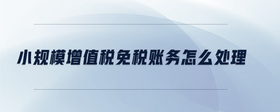 小規(guī)模增值稅免稅賬務(wù)怎么處理
