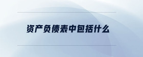 資產(chǎn)負債表中包括什么