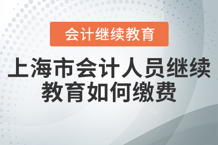 上海市會(huì)計(jì)人員繼續(xù)教育如何繳費(fèi)？