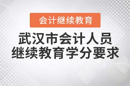 武漢市會計人員繼續(xù)教育學分要求