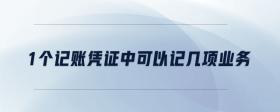 1個(gè)記賬憑證中可以記幾項(xiàng)業(yè)務(wù)