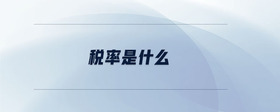 稅率是什么