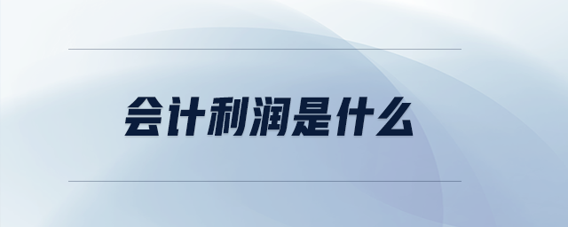 會計(jì)利潤是什么