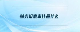 財務(wù)報表審計是什么