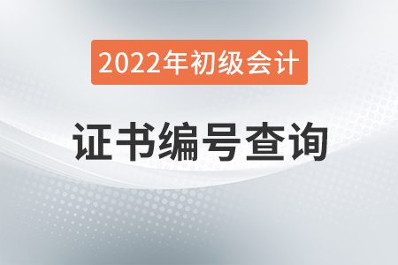 初級(jí)會(huì)計(jì)職稱證書編號(hào)怎么查詢？
