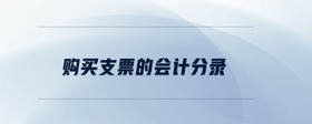 購(gòu)買支票的會(huì)計(jì)分錄