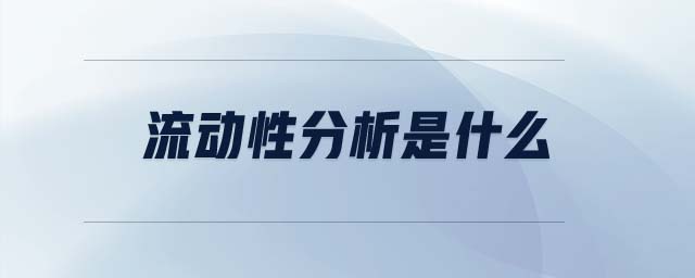流動性分析是什么