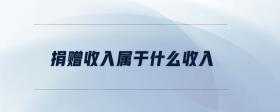 捐贈收入屬于什么收入