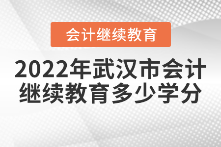 2022年武漢市會(huì)計(jì)繼續(xù)教育多少學(xué)分？