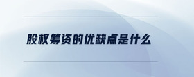 股權(quán)籌資的優(yōu)缺點(diǎn)是什么