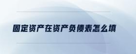 固定資產(chǎn)在資產(chǎn)負(fù)債表怎么填