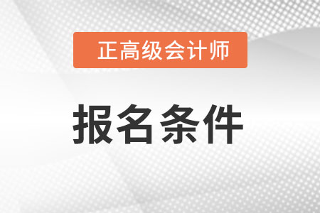 評(píng)正高級(jí)會(huì)計(jì)師職稱的條件是什么?