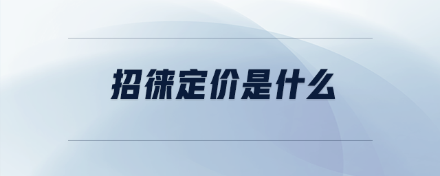 招徠定價是什么