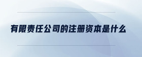 有限責(zé)任公司的注冊資本是什么