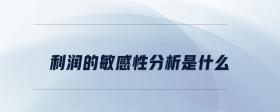 利潤的敏感性分析是什么
