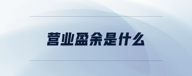 營業(yè)盈余是什么