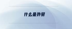 什么是外貿(mào)