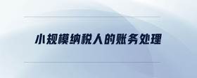 小規(guī)模納稅人的賬務(wù)處理