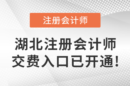 2022年湖北注冊會計(jì)師交費(fèi)入口已開通！速來交費(fèi)