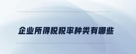 企業(yè)所得稅稅率種類有哪些