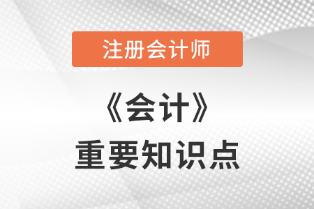 CPA會計(jì)重要考點(diǎn)