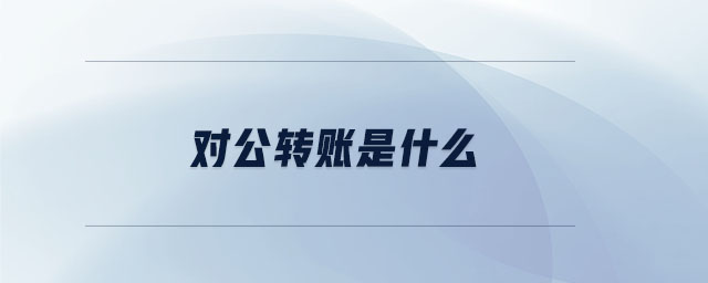 對公轉(zhuǎn)賬是什么