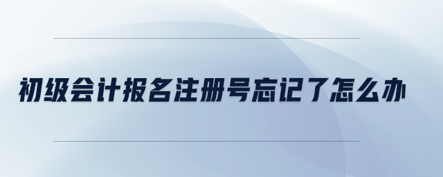 初級(jí)會(huì)計(jì)報(bào)名注冊(cè)號(hào)忘記了怎么辦