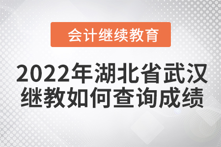 2022年湖北省武漢會(huì)計(jì)繼續(xù)教育如何查詢成績？