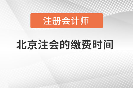 北京市大興區(qū)注冊(cè)會(huì)計(jì)師的繳費(fèi)時(shí)間