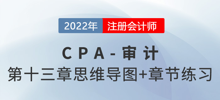 2022年注冊會計(jì)師《審計(jì)》第十三章思維導(dǎo)圖+章節(jié)練習(xí)