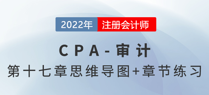 2022年注冊會計(jì)師《審計(jì)》第十七章思維導(dǎo)圖+章節(jié)練習(xí)