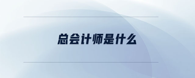 總會計師是什么