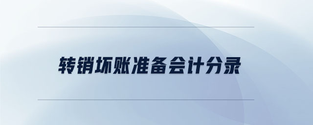 轉(zhuǎn)銷(xiāo)壞賬準(zhǔn)備會(huì)計(jì)分錄