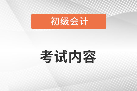 初級會(huì)計(jì)師考試內(nèi)容是什么？