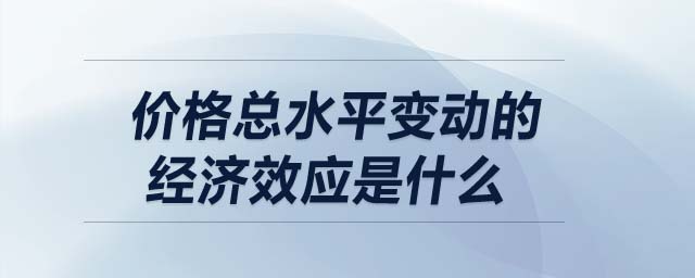 價(jià)格總水平變動(dòng)的經(jīng)濟(jì)效應(yīng)是什么