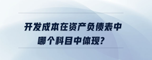 開(kāi)發(fā)成本在資產(chǎn)負(fù)債表中哪個(gè)科目中體現(xiàn)？