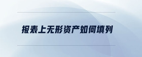 報(bào)表上無(wú)形資產(chǎn)如何填列