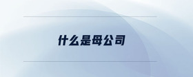 什么是母公司