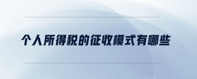 個(gè)人所得稅的征收模式有哪些