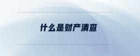 什么是財產(chǎn)清查