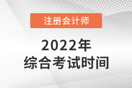 廣東2022年cpa綜合考試時間