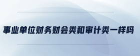 事業(yè)單位財(cái)務(wù)財(cái)會(huì)類和審計(jì)類一樣嗎