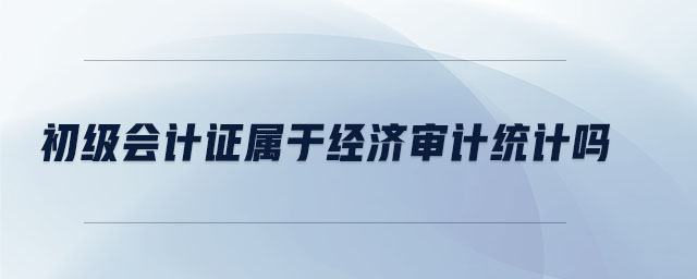 初級(jí)會(huì)計(jì)證屬于經(jīng)濟(jì)審計(jì)統(tǒng)計(jì)嗎