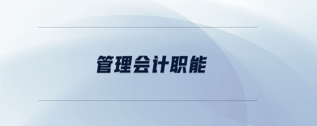管理會計職能
