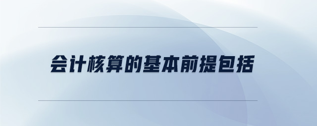 會計核算的基本前提包括