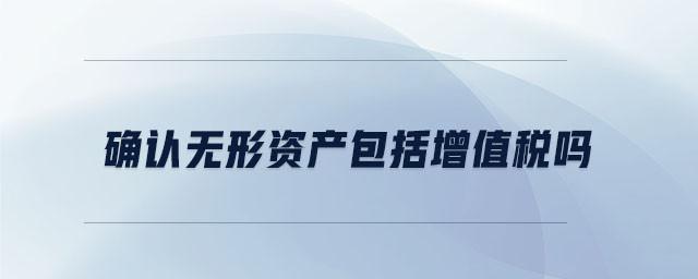 確認(rèn)無(wú)形資產(chǎn)包括增值稅嗎
