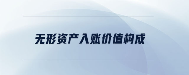 無形資產(chǎn)入賬價值構(gòu)成