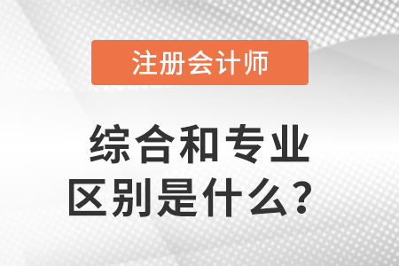 注冊(cè)會(huì)計(jì)師綜合和專(zhuān)業(yè)的區(qū)別是什么？