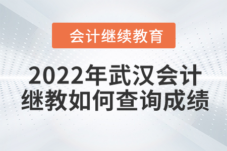 2022年武漢會(huì)計(jì)人員繼續(xù)教育如何查詢成績？